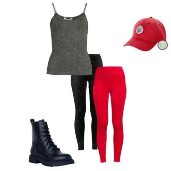 Chain Strap Tank Top Sweater Women Large 11-13 Black Silver Metallic Sleeveless - Picture 14 of 14